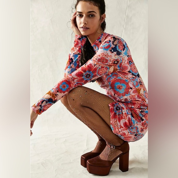 FREE PEOPLE Della Burnout Velvet Mini size extra large - Picture 3 of 16